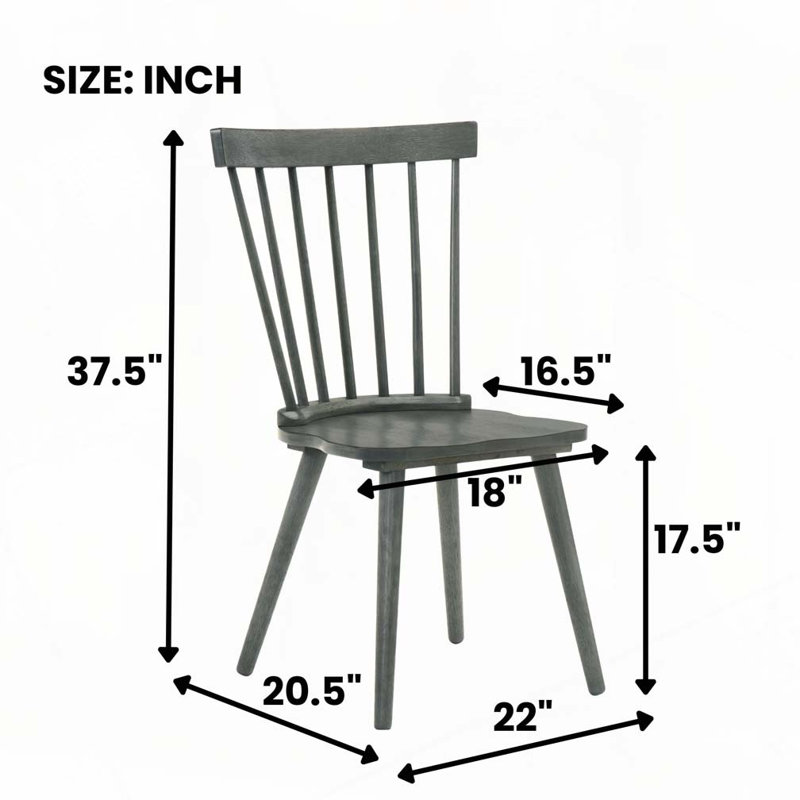 Chaise de salle à manger Farmhouse, Gris