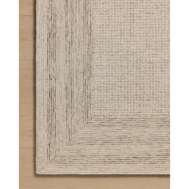 Amber Lewis x Loloi Windsor Ivory / Stone Area Rug, Rectangle 9'3" x 13'