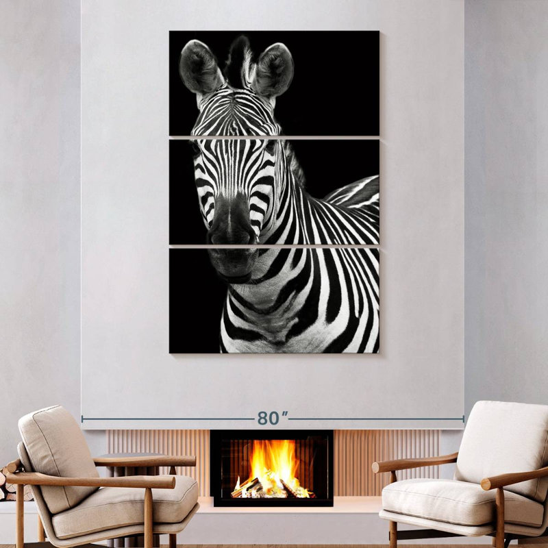 Brampt Zebra Stripes Pattern IV, 74" H x 48" W
