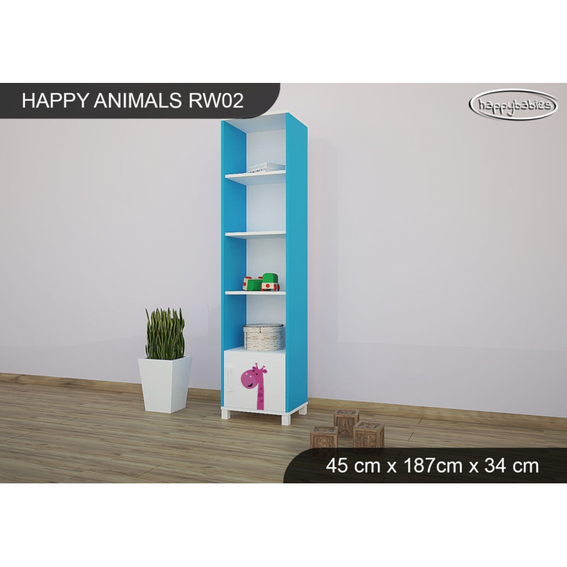 187cm H X 45cm W Cube Unit Kids Bookcase, Blue
