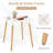 Square Dining Table with Adjustable Foot Pads for Dining Room Kitchen