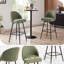 Ensemble de 4 tabourets de bar pivotants Levick, hauteur du comptoir, avec dossier et pieds en métal - Vert-1295821945