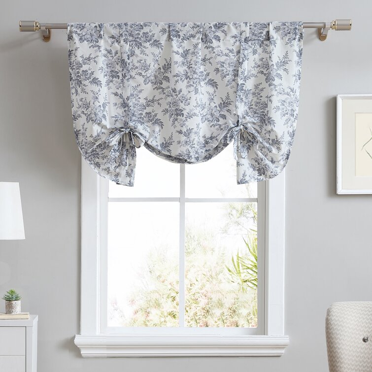 Laura Ashley Annalise Up Floral 100% Floral Tie Window Valance