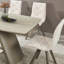 Table de salle à manger extensible en pierre frittée, style moderne pour la maison