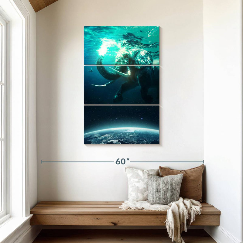 Brampt Elephant In Space, 45" H x 28" W