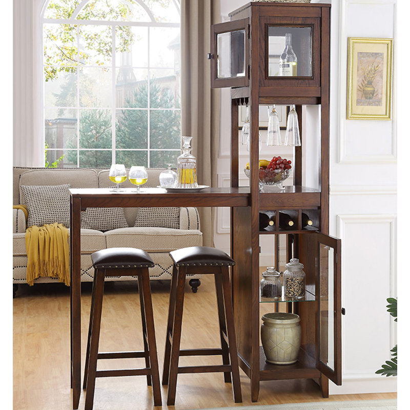 Table de bar avec rangement ajustable American Wine