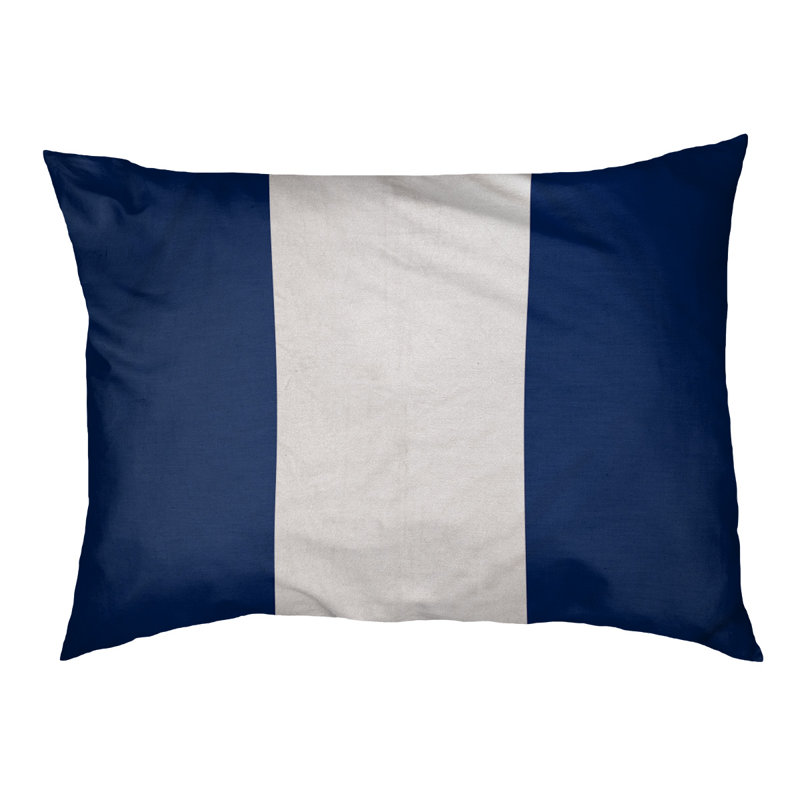 Coussin rectangulaire designer Seattle, Moyen (L 30 po x l 40 po), Orange / blanc