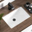 Lavabo de salle de bain rectangulaire en céramique vitrifiée pour salle de bain Durable