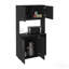 Ensemble de garde-manger, armoire à 2 portes, 3 tablettes pour la cuisine - noir