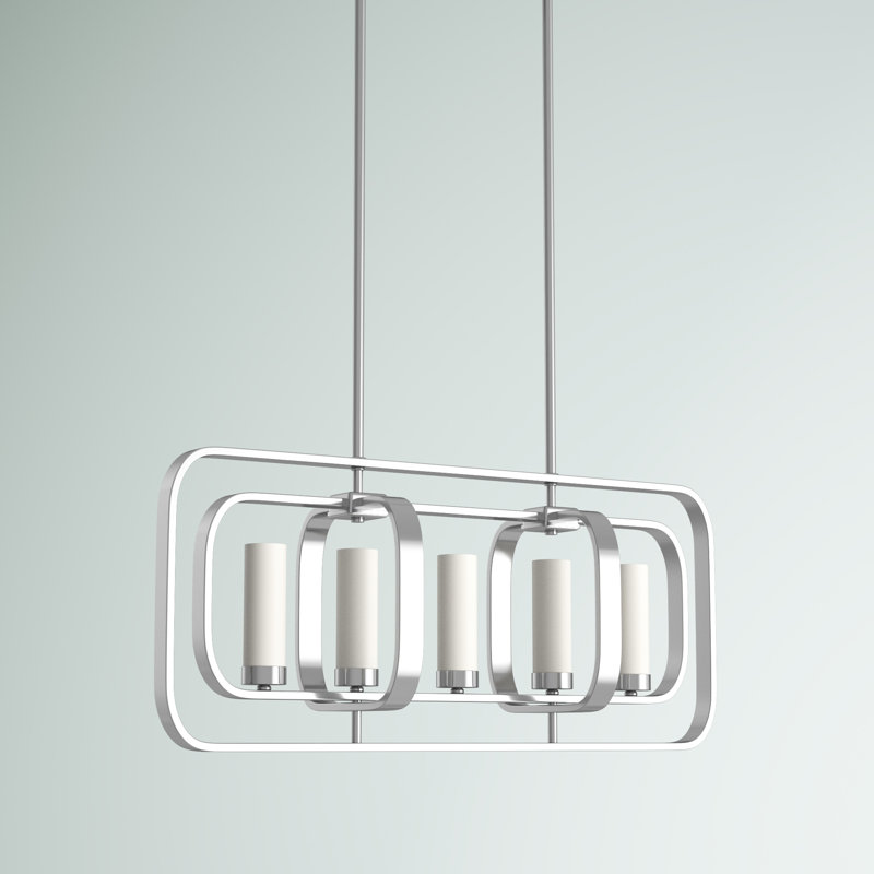 Iniguez 5 - Light Kitchen Island Pendant, Chrome