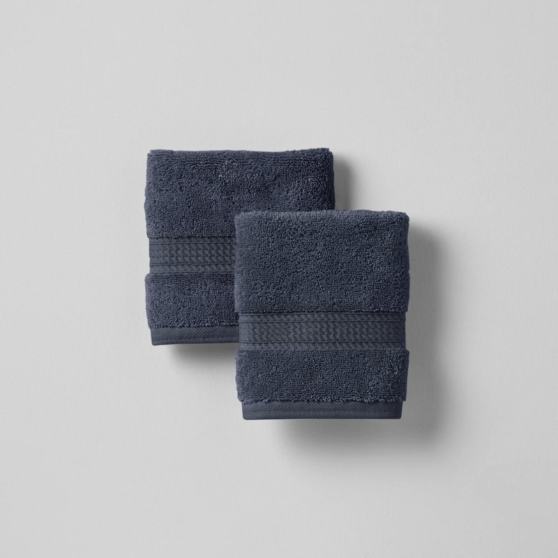 Payten Classic Certified Egyptian Cotton Washcloth, Midnight Navy