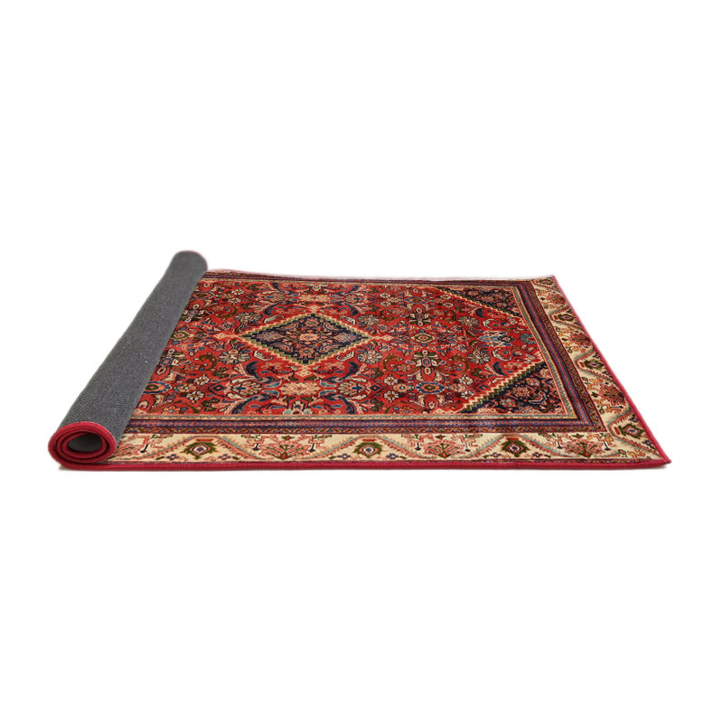 Tapis oriental rouge / ivoire, Rond 8 pi