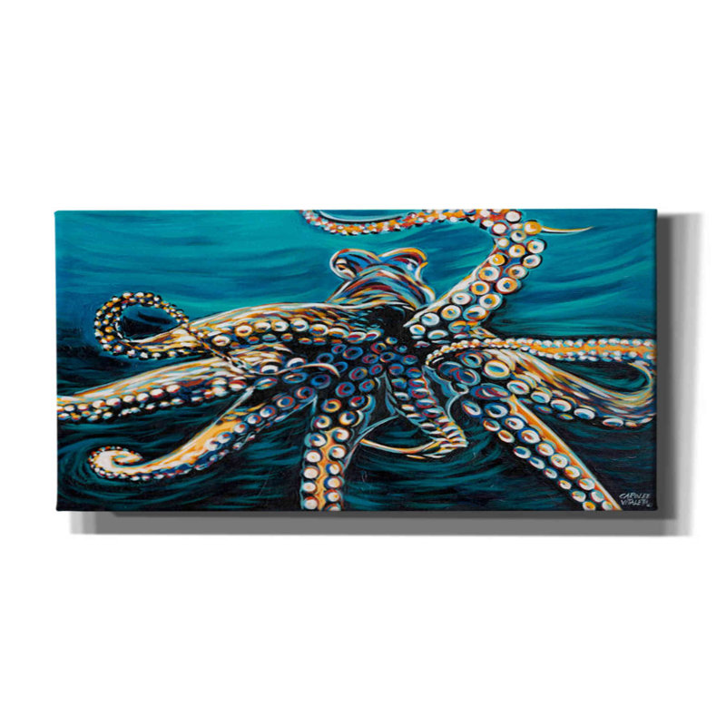 «Wild Octopus II» par Carolee Vitaletti, art mural sur toile, H 30 po x l 60 po x P 1,5 po