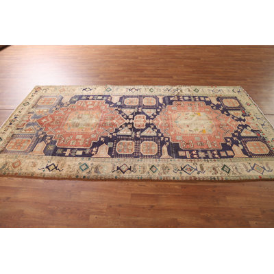 Tapis bleu marine traditionnel 5 x 9