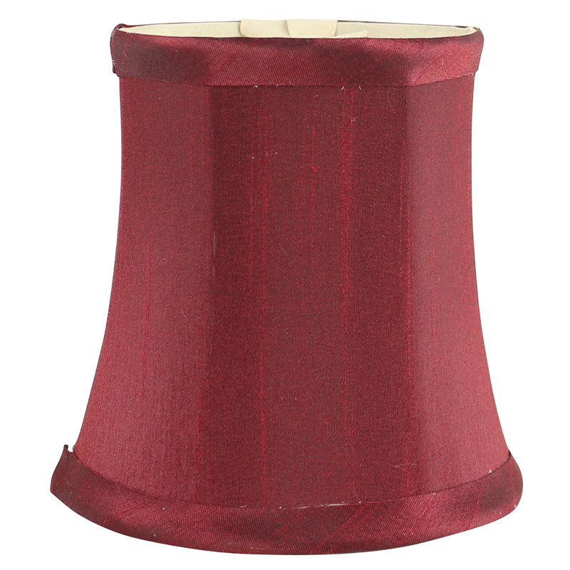 Red Silk Bell Clip-On Chandelier Shades, Set of 6