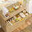 Fluted Buffet Cabinet With Storage, 31.5" Sideboard Cabinet, Coffee Bar Cabinet With 2 Doors And Adjustable Shelf For Living Room, Kitchen, Entryway, Natural