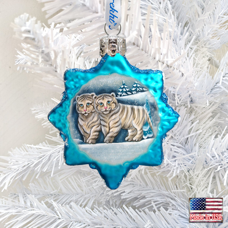 2'' Handmade Glass Holiday Shaped Ornament