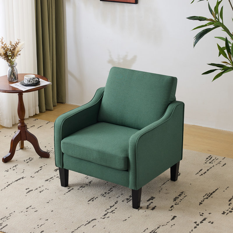 Fauteuil de 29,9 po de largeur Amaryia, Mélange de lin vert