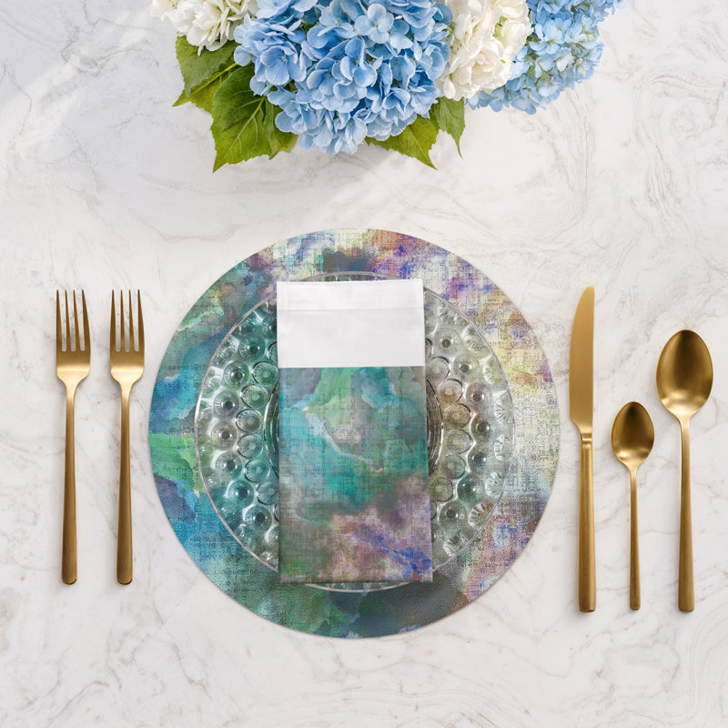 Impressionism Cotton Sateen Dinner Napkins, Coast