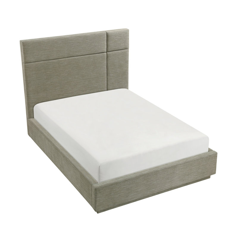 Cadre de contreplaqué durable en tissu vert forêt, Très grand lit