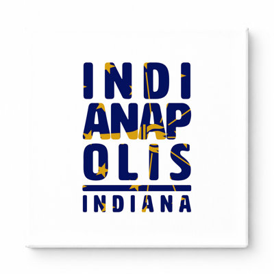 Indianapolis Indiana — Square Canvas Wall Art