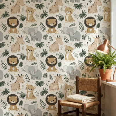 Papier peint animaux de la jungle