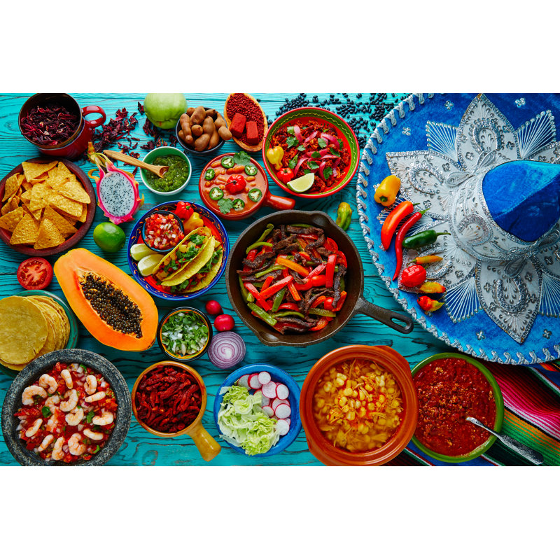 Mexican Food by LUNAMARINA - Wrapped Canvas Print, 30cm H x 46cm W