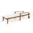 Jason Outdoor Chaise Lounge - Acacia Wood Adjustable Patio Lounger with Water-Resistant Cushions, Teak and Beige