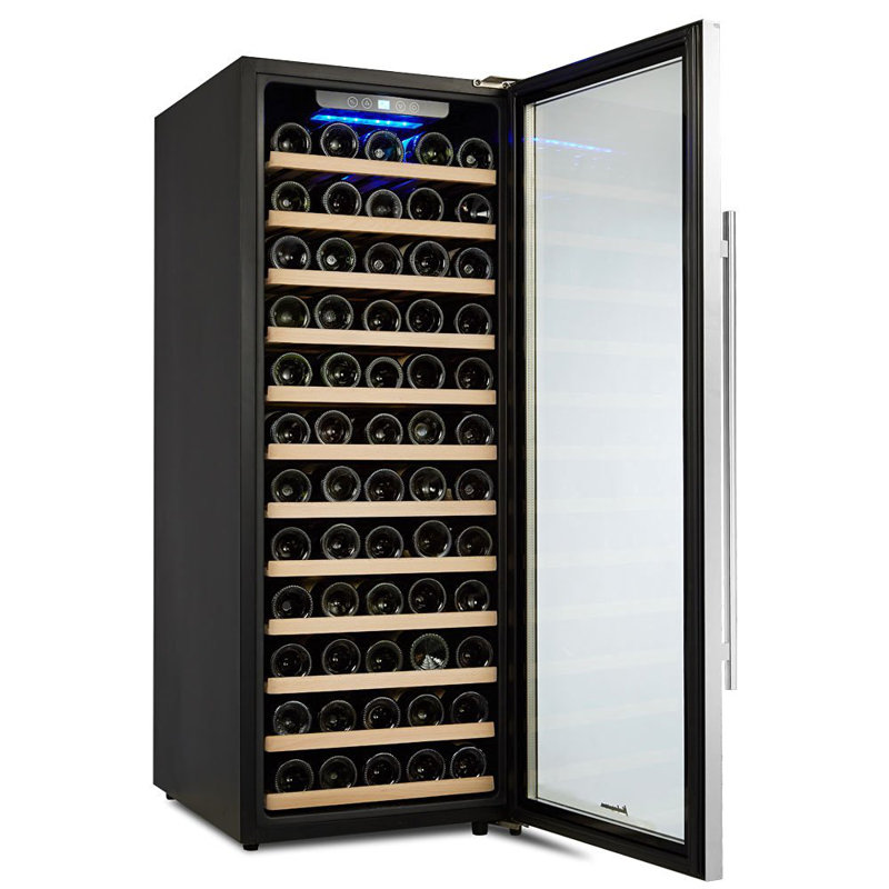 Kalamera Single Zone 19.5'' Freestanding 80 Bottle Wine Refrigerator