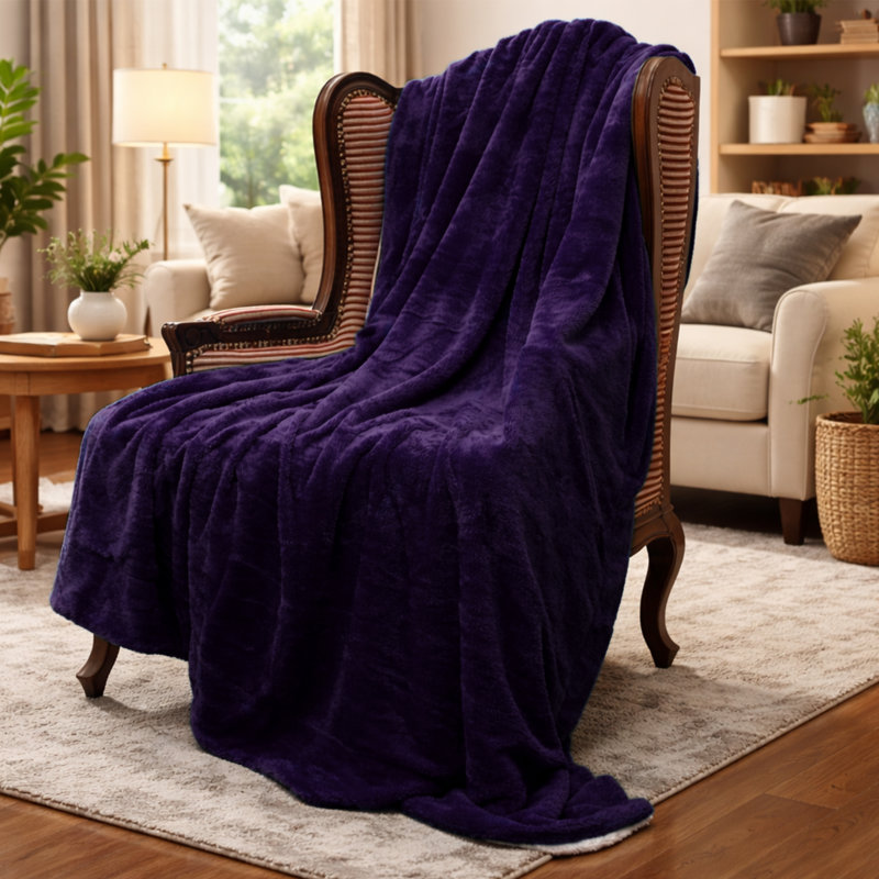 Jeté MPSBL50x60, L 60 po x L 50 po, Mauve
