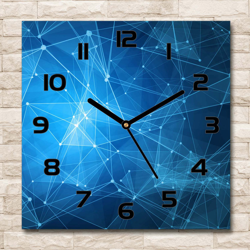 Hawanya Glass Wall Clock, Black/Navy