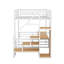 Lit mezzanine en métal avec bureau