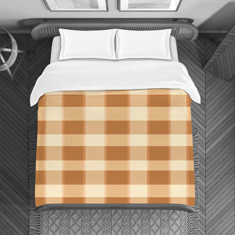 Housse de couette à carreaux tartan 8453, Housse de couette pour lit simple