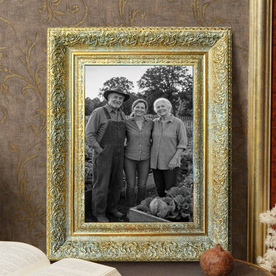5" x 7" Antique Gold 3 PCS Desk Picture Frame for Office Decor