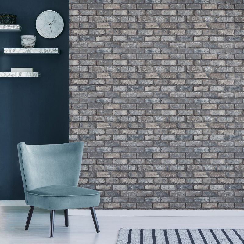 Darren Grey Loft Brick Wallpaper