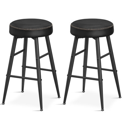 Ide Upholstered Counter Stool with Metal Frame
