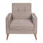 Chaise rembourrée Mid-Century avec pieds en bois-72947947