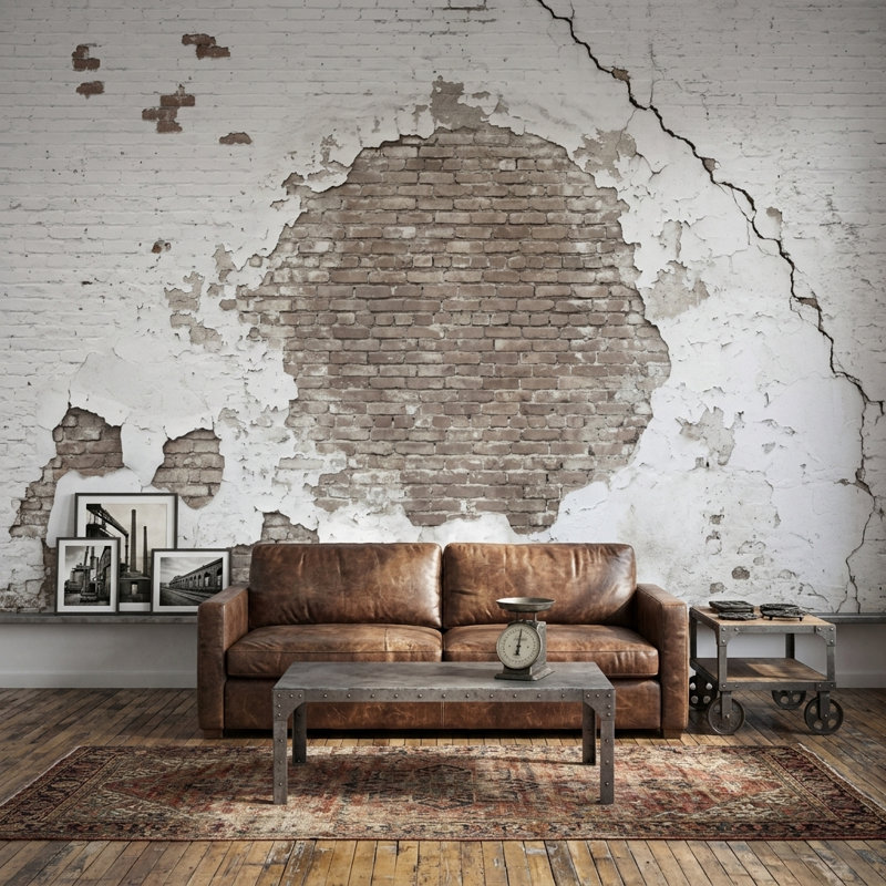 Papier peint Brick, Non tissé, 160 po x 108 po
