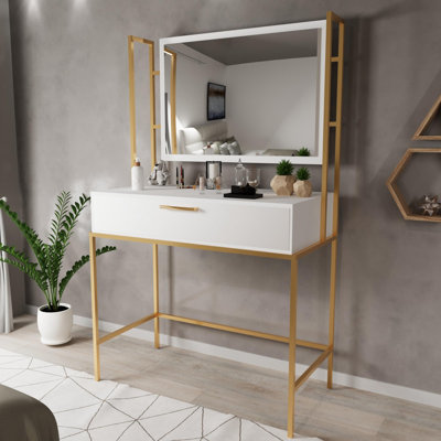 Aliona Dressing Table with Mirror