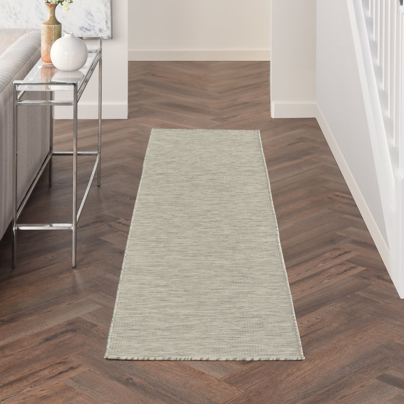 Tapis gris Modern, Tapis de couloir 2 pi 2 po x 8 pi