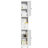 71 Inch Tall Bathroom Storage Cabinet, Freestanding Cabinet for Space Saving in Kitchen, Laundry Room, Pantry