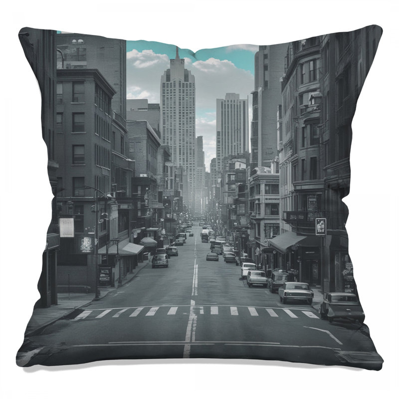 Coussins Urban Cityscape Skyline, 26 x 26 pouces