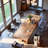 Modern rectangular solid wood dining table-2076327134