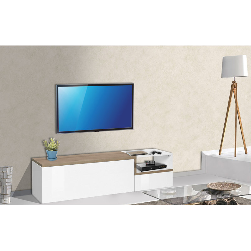 Meagher TV Stand for TVs up to 70", White/Brown