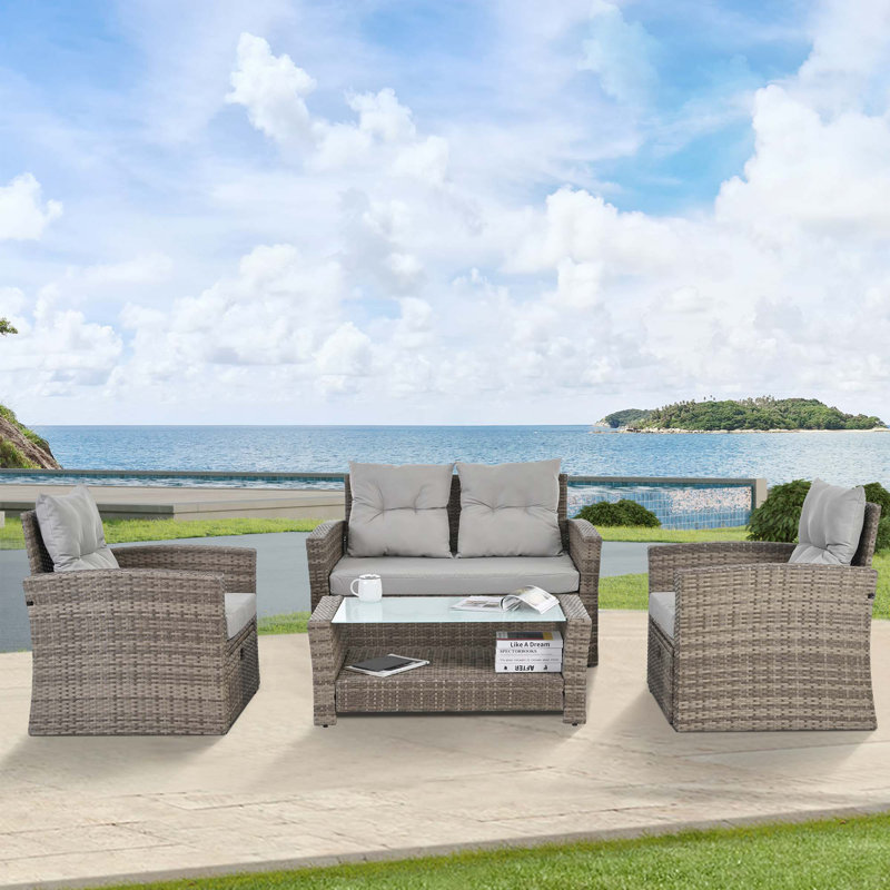 Canapé modulaire 4 pièces pour patio