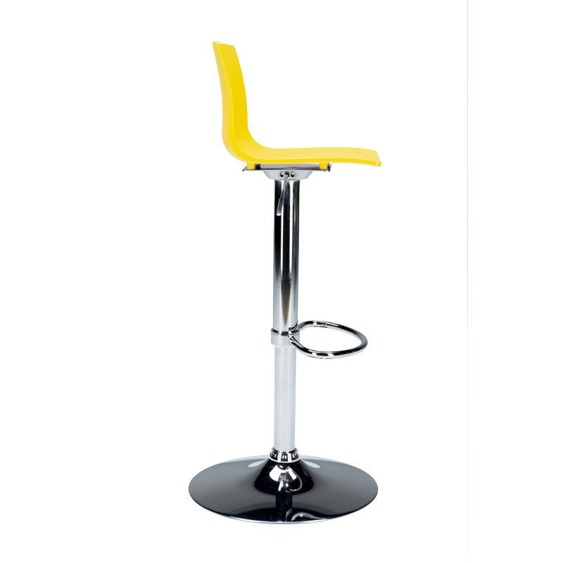 Imola Adjustable Height Bar Stool, Yellow
