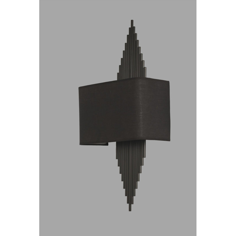 Lampe murale Coralin, Noir, Noir