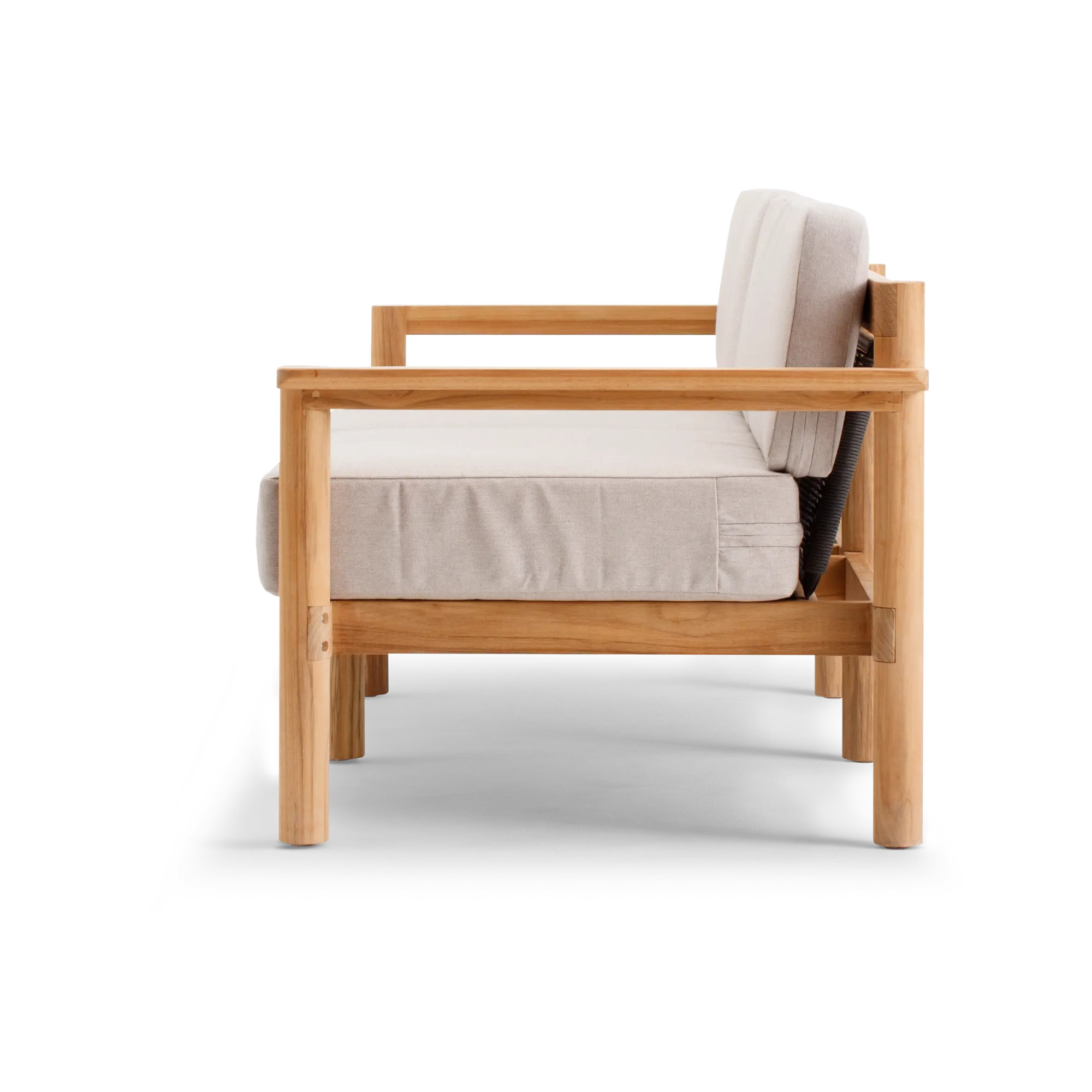 Haven 62.5'' Wide Teak with Sunbrella® Cushions, Sunbrella Ashe