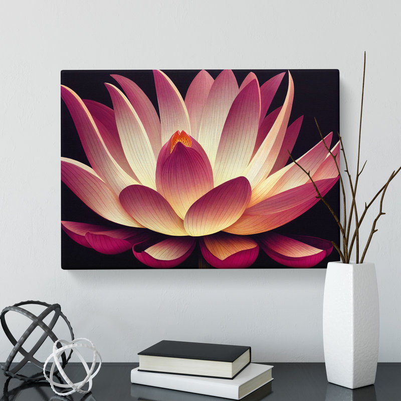 Adorable Lotus Flower - Wrapped Canvas, 40cm H x 60cm W x 3cm D