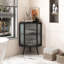 Versatile Corner Cabinet With Tempered Glass Door And Ample Storage For Various Rooms